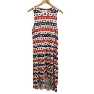 Disney Parks Dress Womens Medium Mickey Castle Patriotic Maxi Tank Theme Park